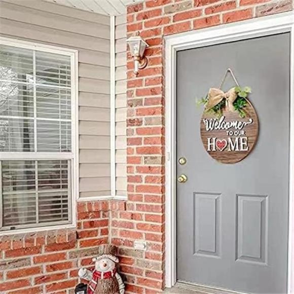 Wooden Seasonal Holiday Welcome Sign -14 Holiday Interchangeable Icons - Picture 5 of 8